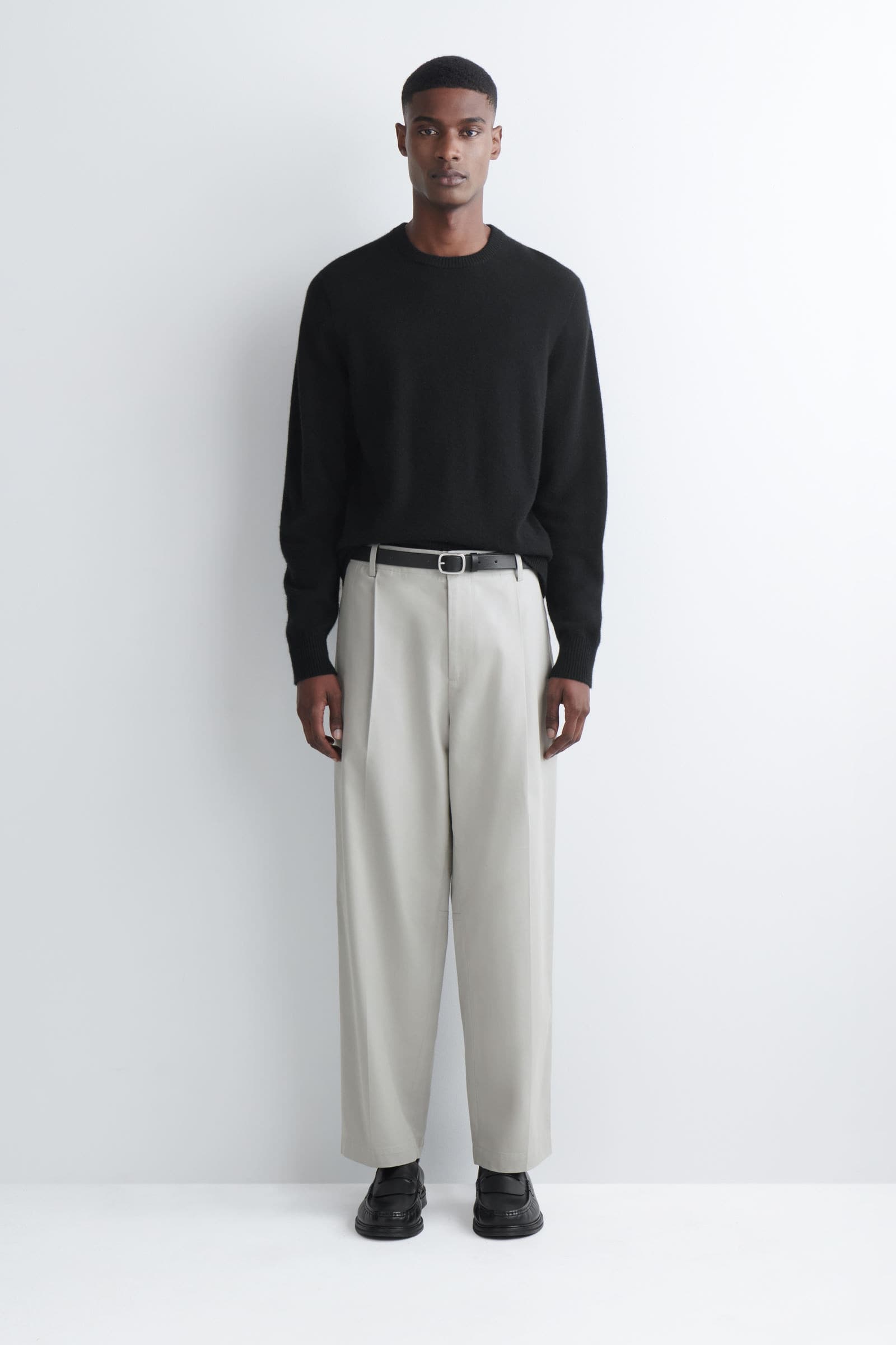 クロップドコットンパンツ - ストレートレッグ